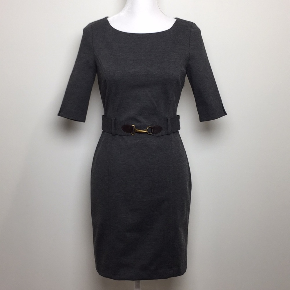 Banana Republic Ponte Knit Belted Dress